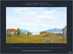 欧洲油画风景欧式山水画(83)