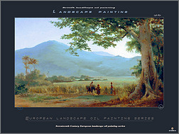 欧洲油画风景欧式山水画(147)