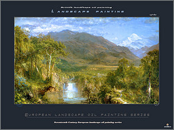 欧洲油画风景欧式山水画(124)