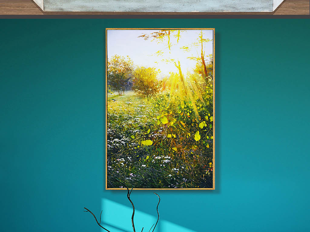 装饰画 美式装饰画 油画装饰画 > 春天乡村田园风景油画 素材图片参数