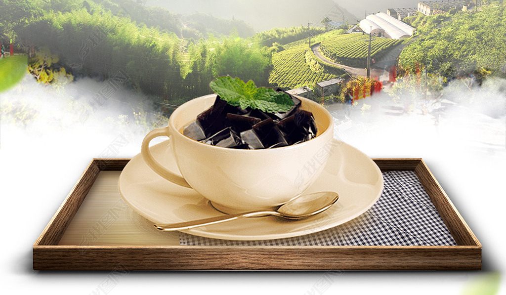 原创台湾美食仙草冻宣传海报版权可商用