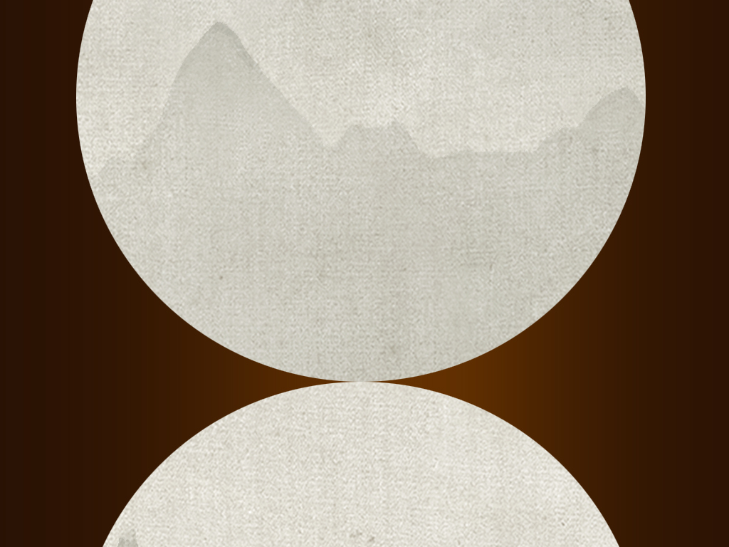 复古水墨山水中式背景墙