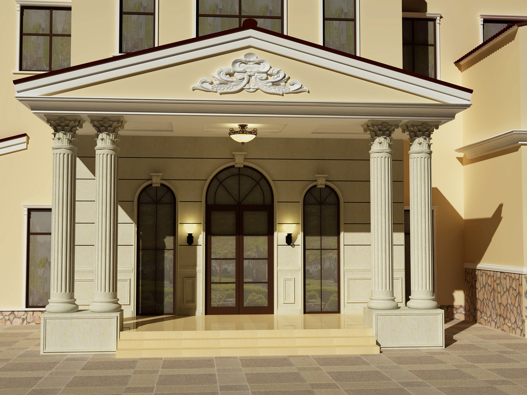 别墅门厅装修效果图3d模型下载