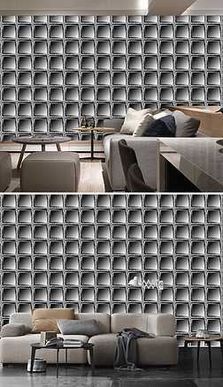 3d立体创意方块背景墙装饰画