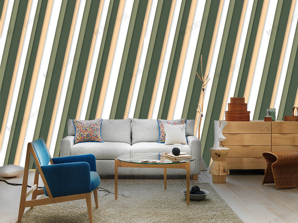 斜线条纹背景墙壁纸