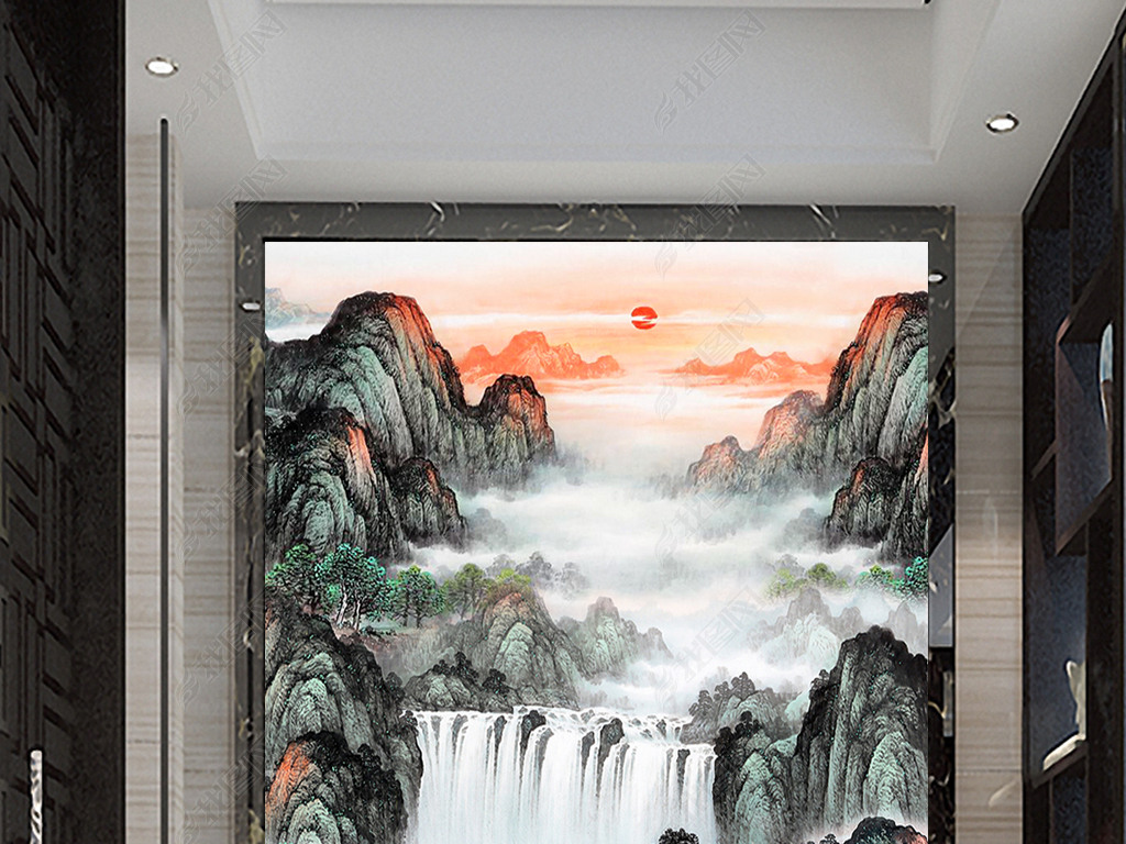 步步高升风水画