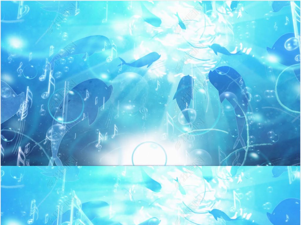大鱼周深背景海棠星空海洋鱼儿游动大鱼舞蹈背