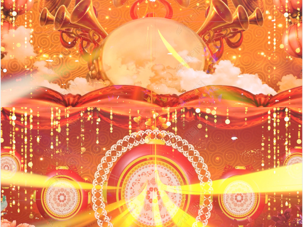 开门红歌曲舞蹈led背景