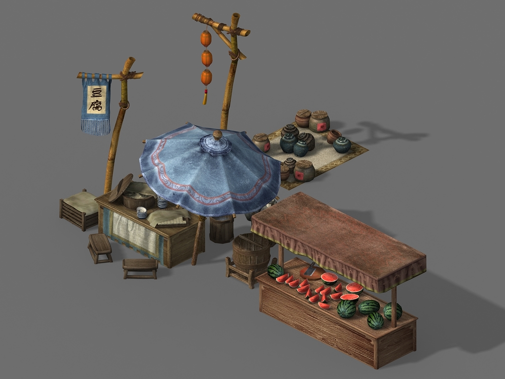 街边小商贩-东市豆腐摊