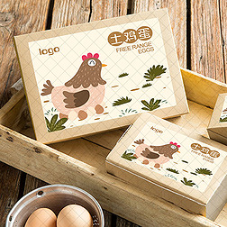 土鸡蛋包装设计源文件鸡蛋礼盒包装设计模板