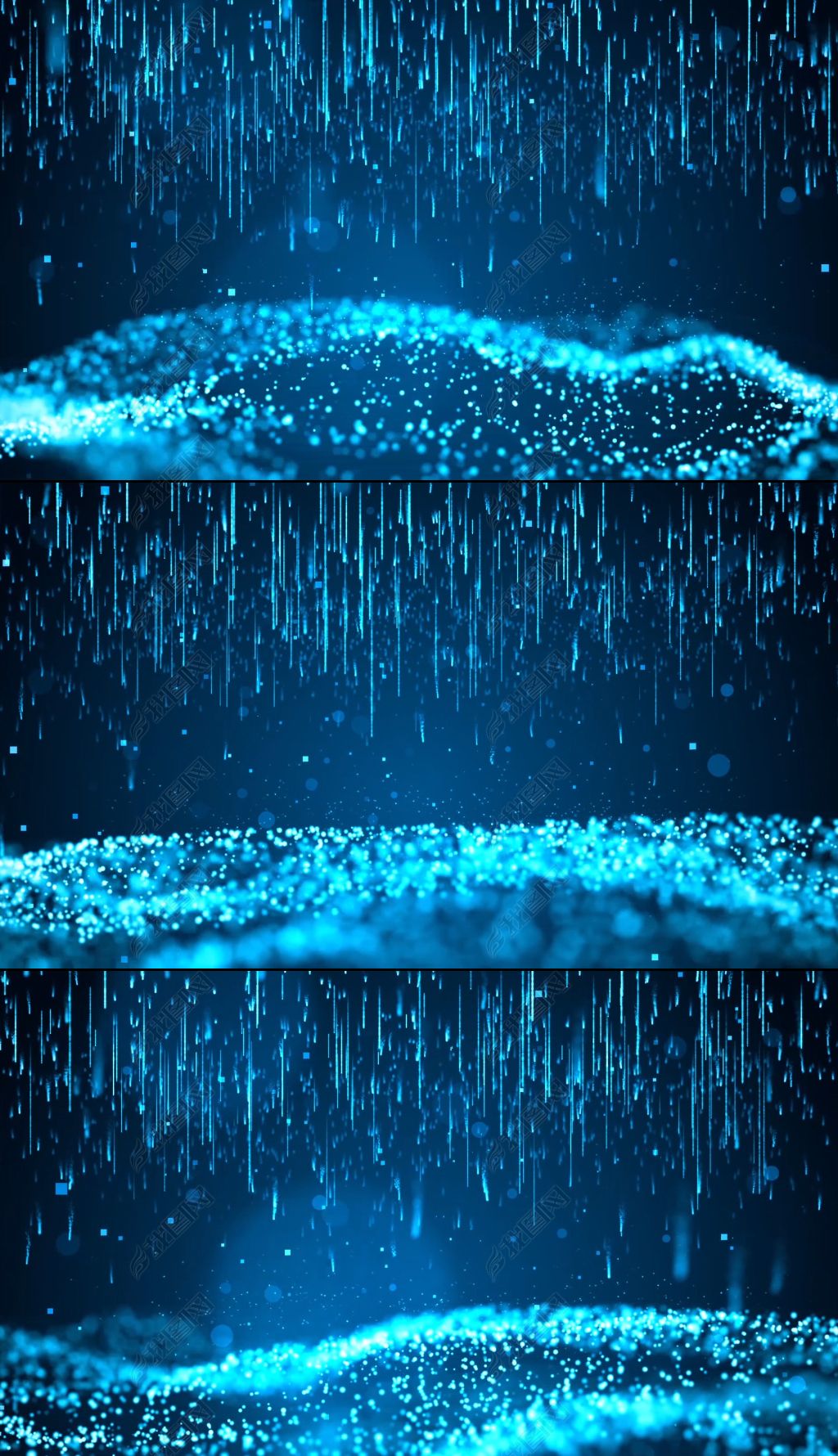 唯美蓝色粒子雨光斑下落led视频背景下载-编号17484405-led视频素材