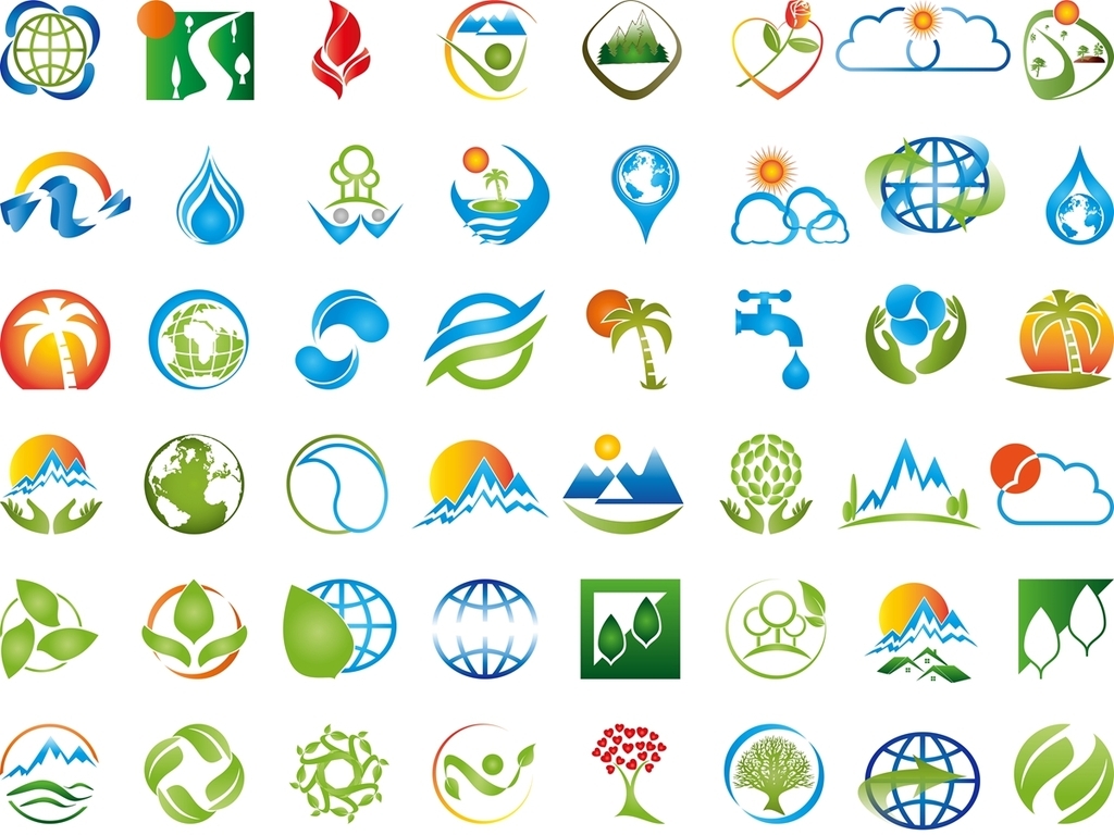 256款logo设计制作常用元素ai矢量素材下载