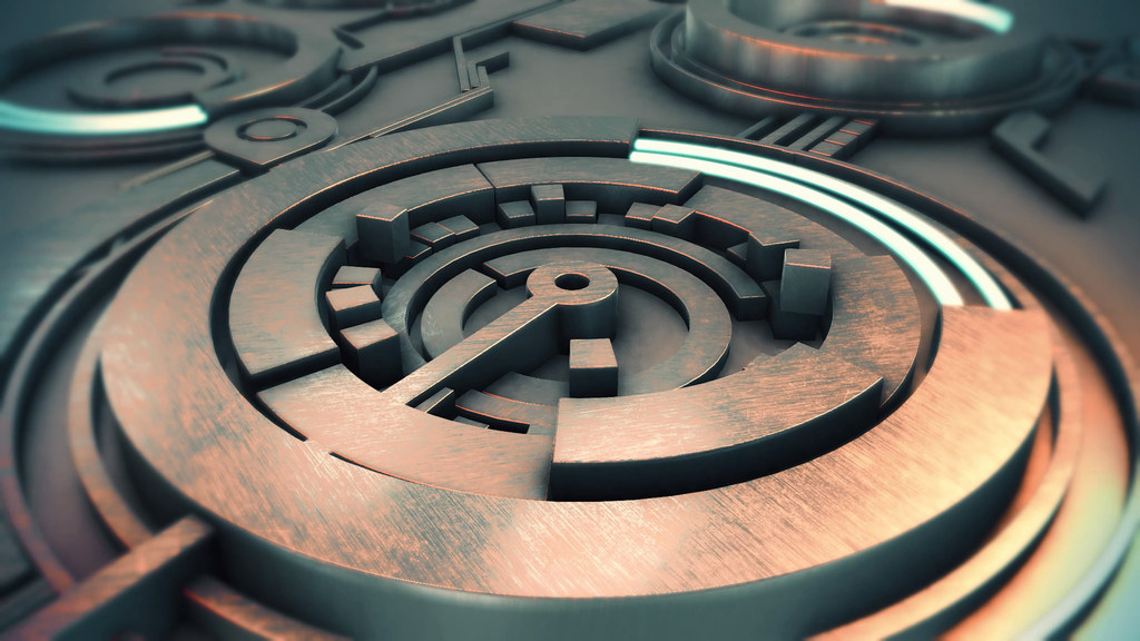 圆形机械机关4k视频