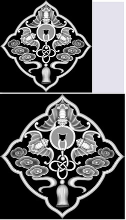 石雕蝙蝠灰度图bmp格式