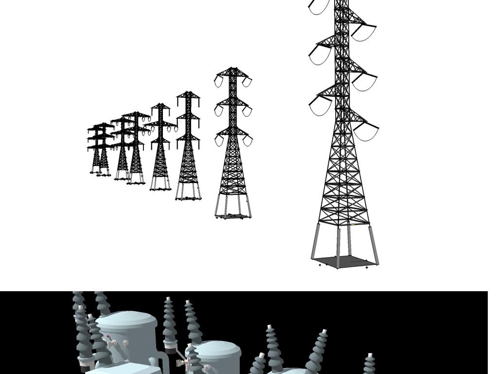 电线杆模型设计图下载(图片115.49mb)-其他模型库-其他模型-我图网