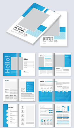 简洁创意企业宣传画册产品手册cdr模板