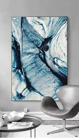 抽象动感肌理线条装饰画无框画金箔挂画