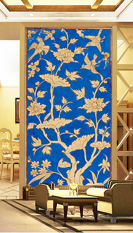 古典花鸟画灰度图下载模板龙镂空龙背景墙屏风石雕壁画中式大理石浮雕