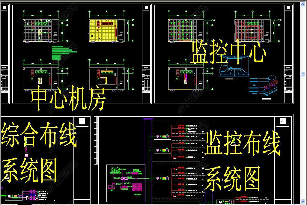 弱电系统图下载-编号17537910-cad图纸-我图网