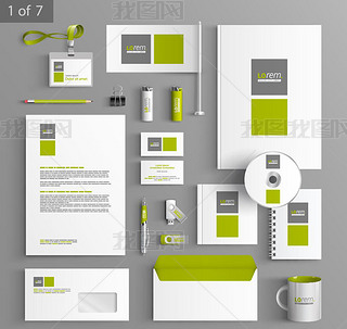 时尚简洁vis视觉系统矢量素材二