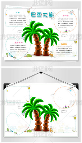 原创巴西旅游手抄报