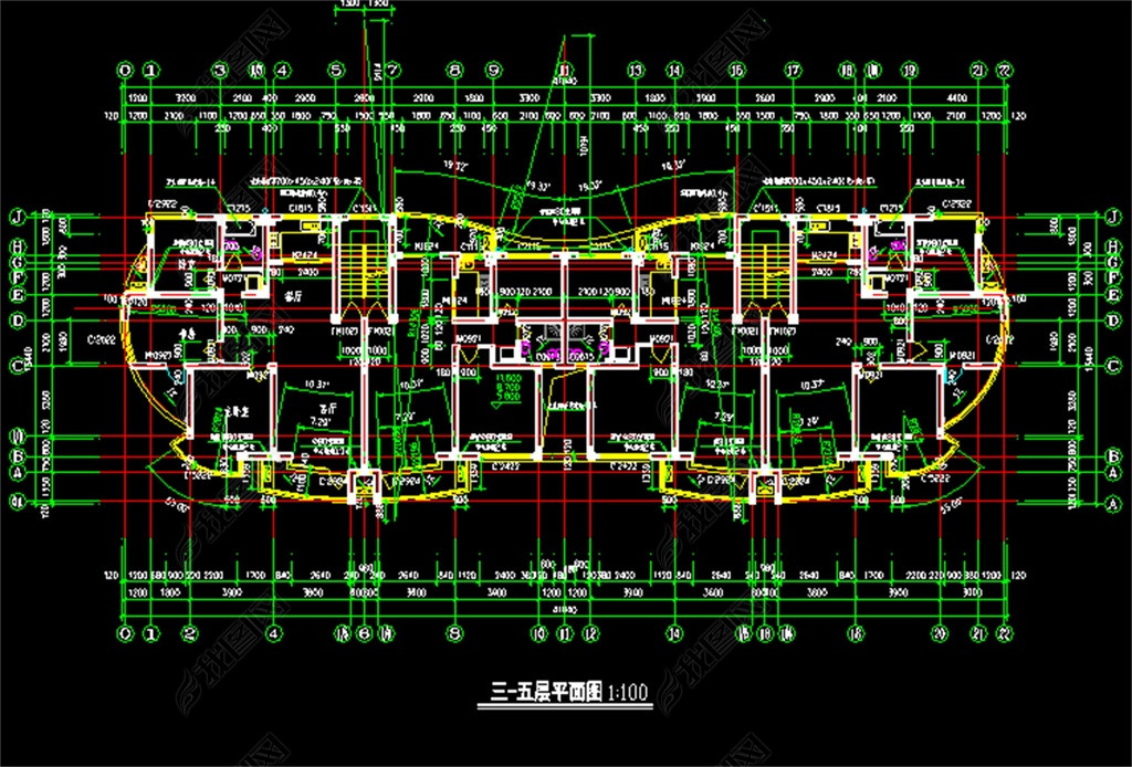 住宅楼cad建筑施工图下载-编号17570044-cad图纸-我图网