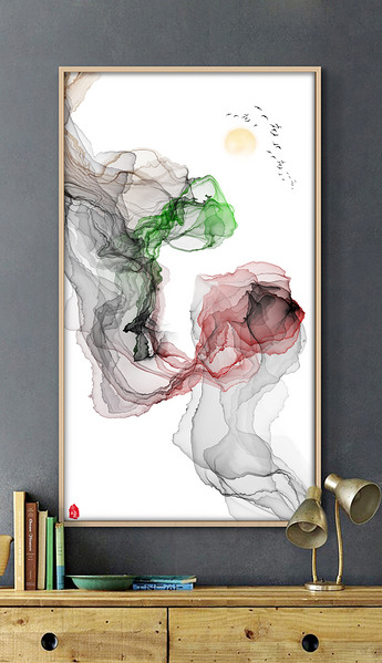 水墨山水意境抽象画