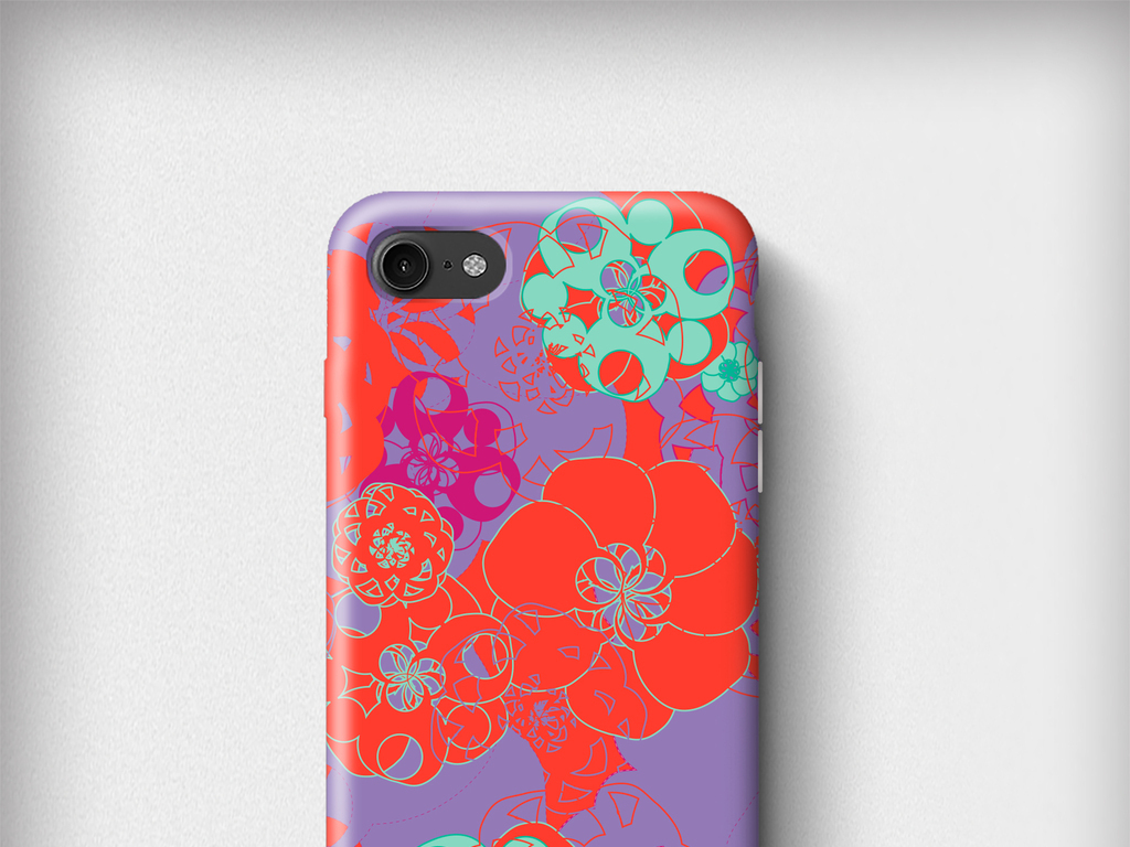 手绘植物花卉插画手机壳图案素材下载