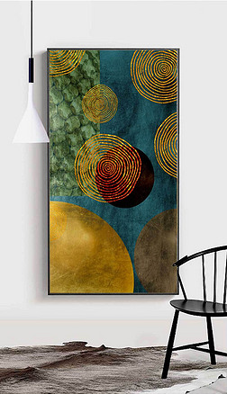 简约抽象几何装玄关饰画