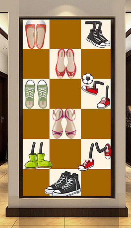 手绘鞋店玄关