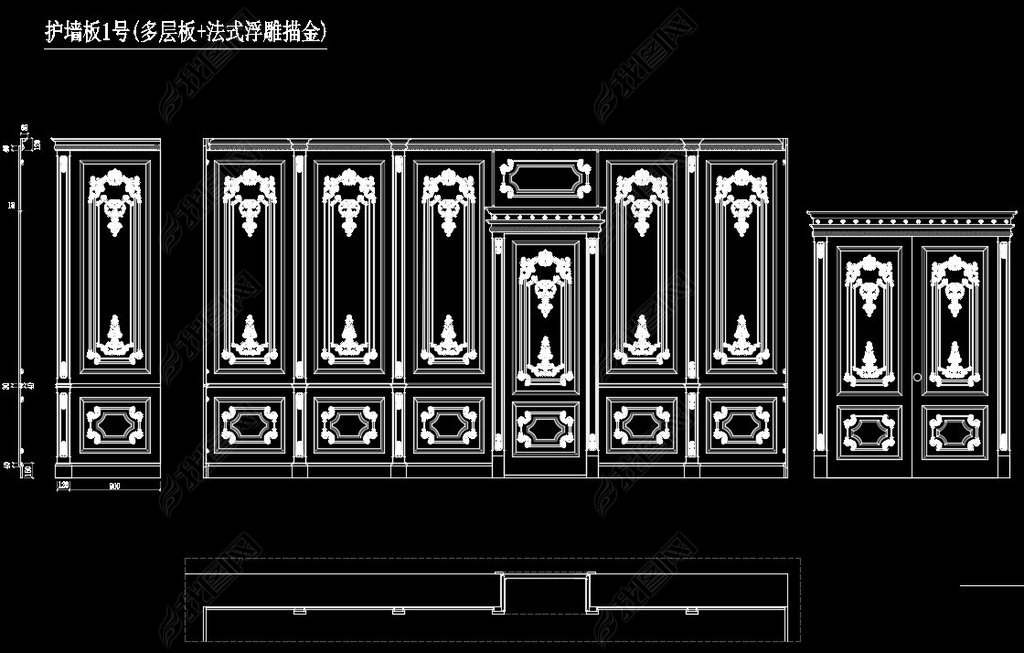 2018整装定制护墙板及房门模板