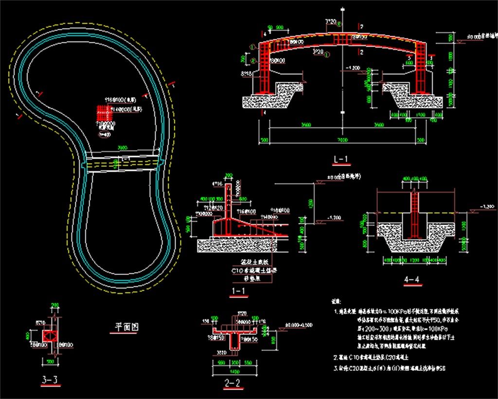 池塘cad设计图下载-编号17635541-cad图纸-我图网