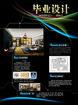 室内设计方案3D模型展板设计说明装潢