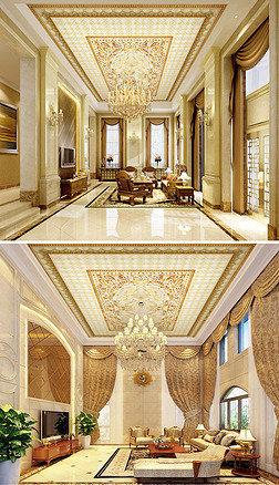 超高清华丽欧式吊顶天花