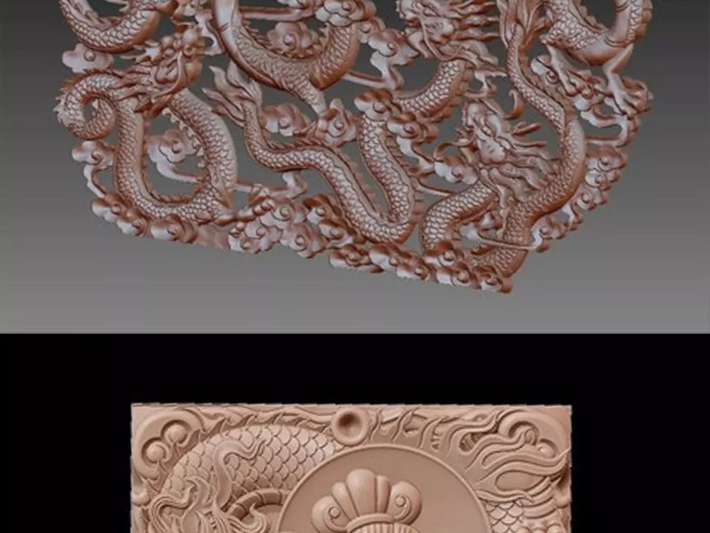 龙雕刻模型设计图下载(图片549.38mb)-其他模型库-其他模型-我图网