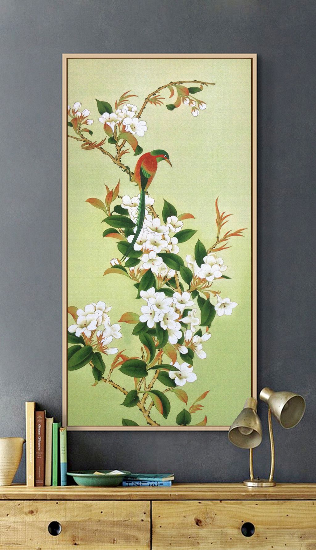 新中式花鸟装饰画玄关屏风手绘花鸟素材简介我图网提供新中式花鸟装饰