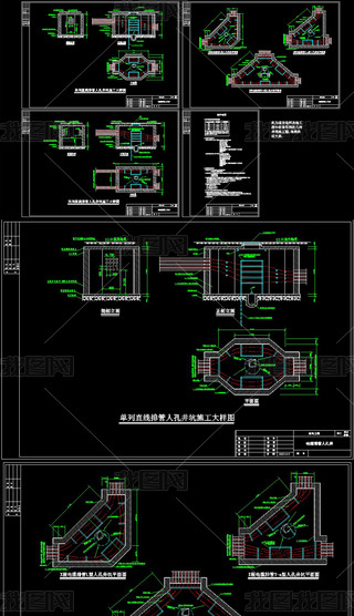 cad人孔专题模板-cad人孔图片素材下载-我图网