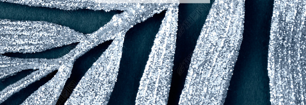 原创北欧抽象藏青色芭蕉叶艺术背景墙版权可商用