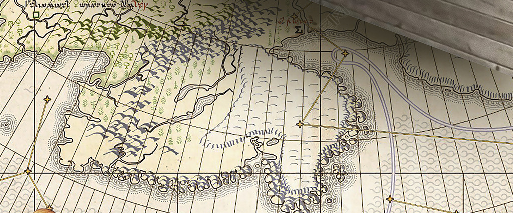 原创海盗船航海古地图复古无框画版权可商用