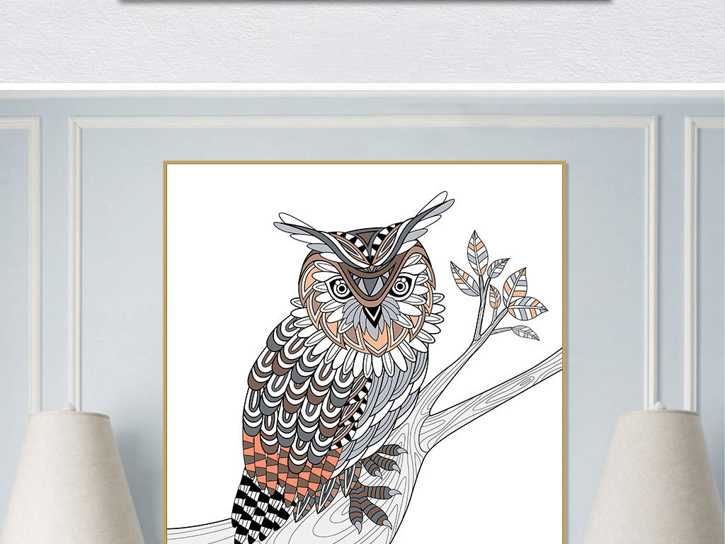 17mb)-动物装饰画大全-我图网