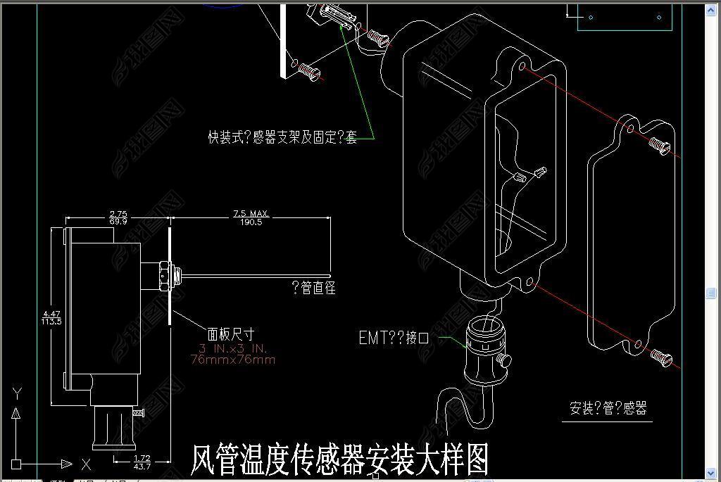 温度传感器安装示意图图片