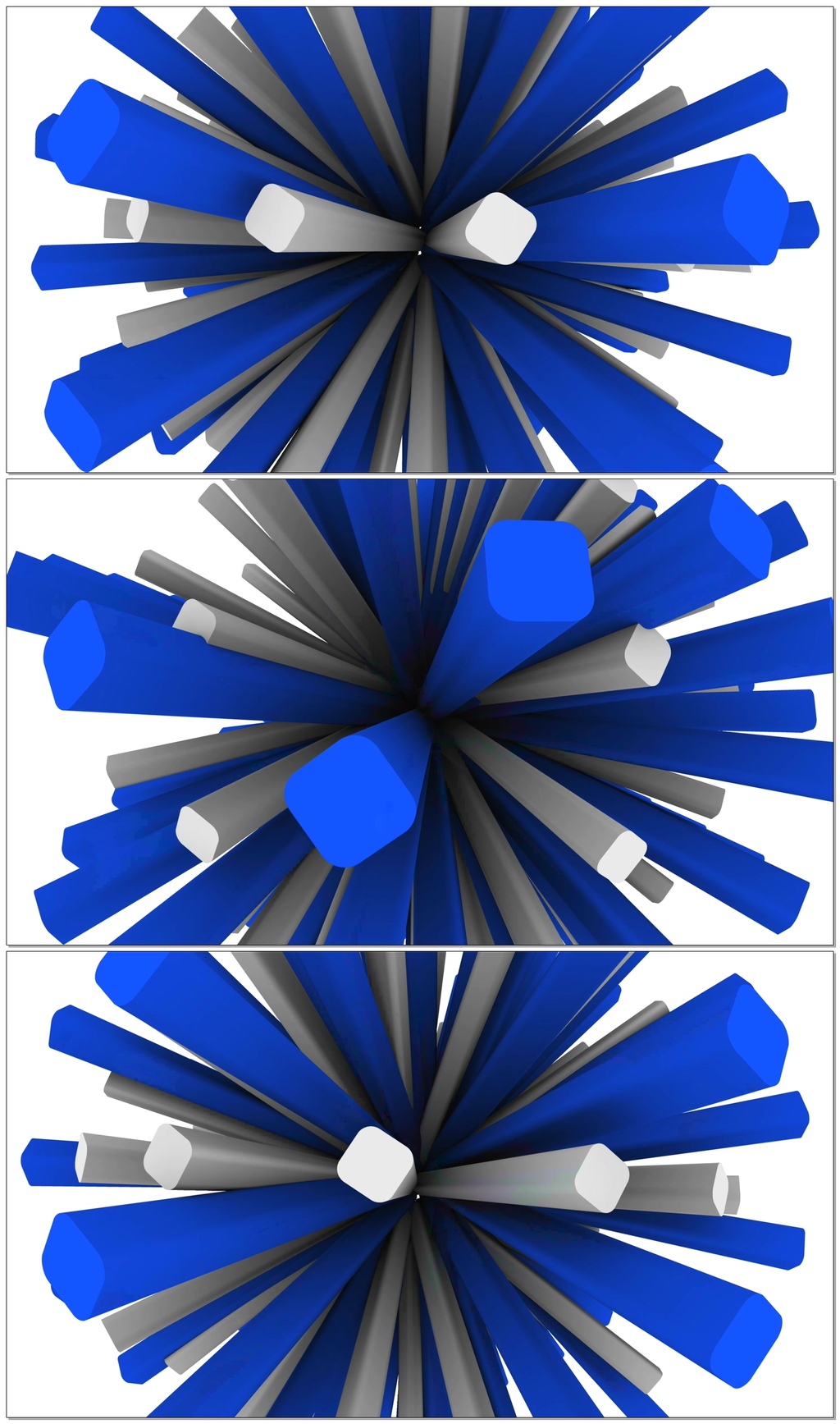 旋转的长方体触角模型背景视频