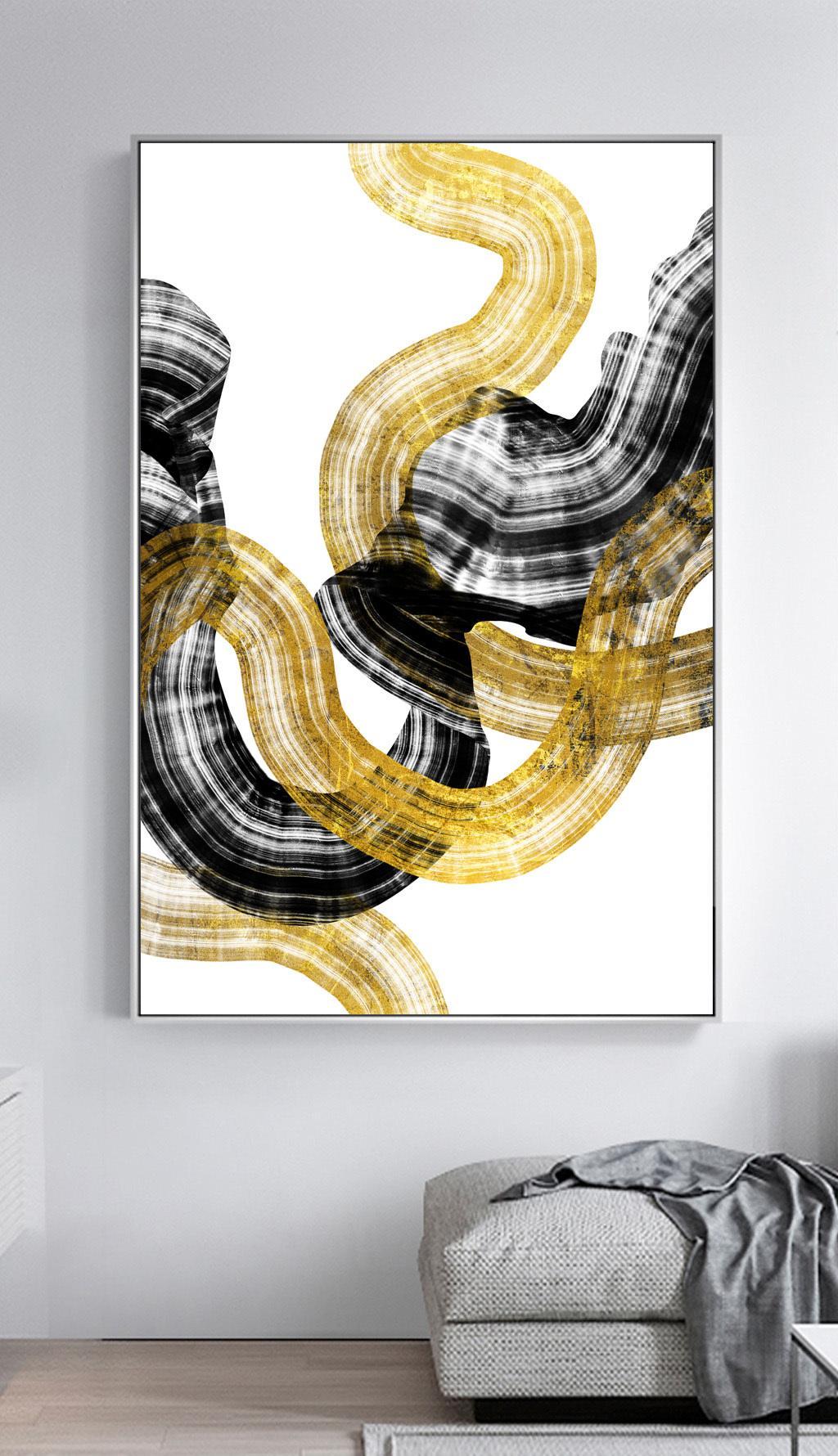 现代艺术简约抽象线条水墨韵律玄关装饰画素材简介我图网提供现代艺术