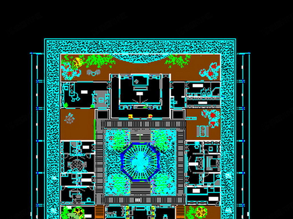 三进三出四合院施工图