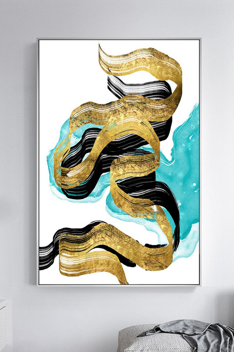 北欧现代简约艺术抽象客厅玄关装饰画.