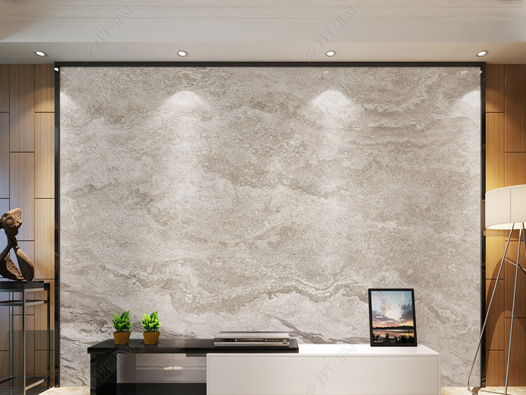 原创高清进口洞石大板背景墙版权可商用