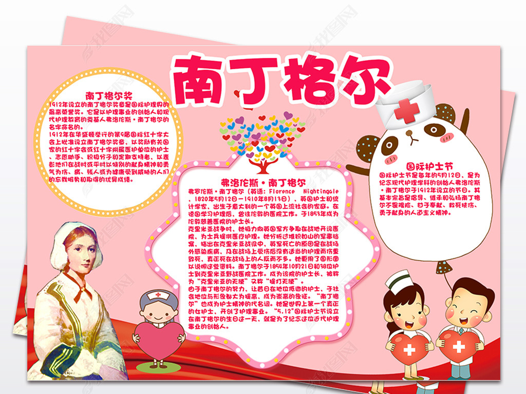 国际护士节小报白衣天使南丁格尔手抄报小报