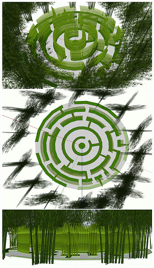 植物迷宫平面图手绘图片