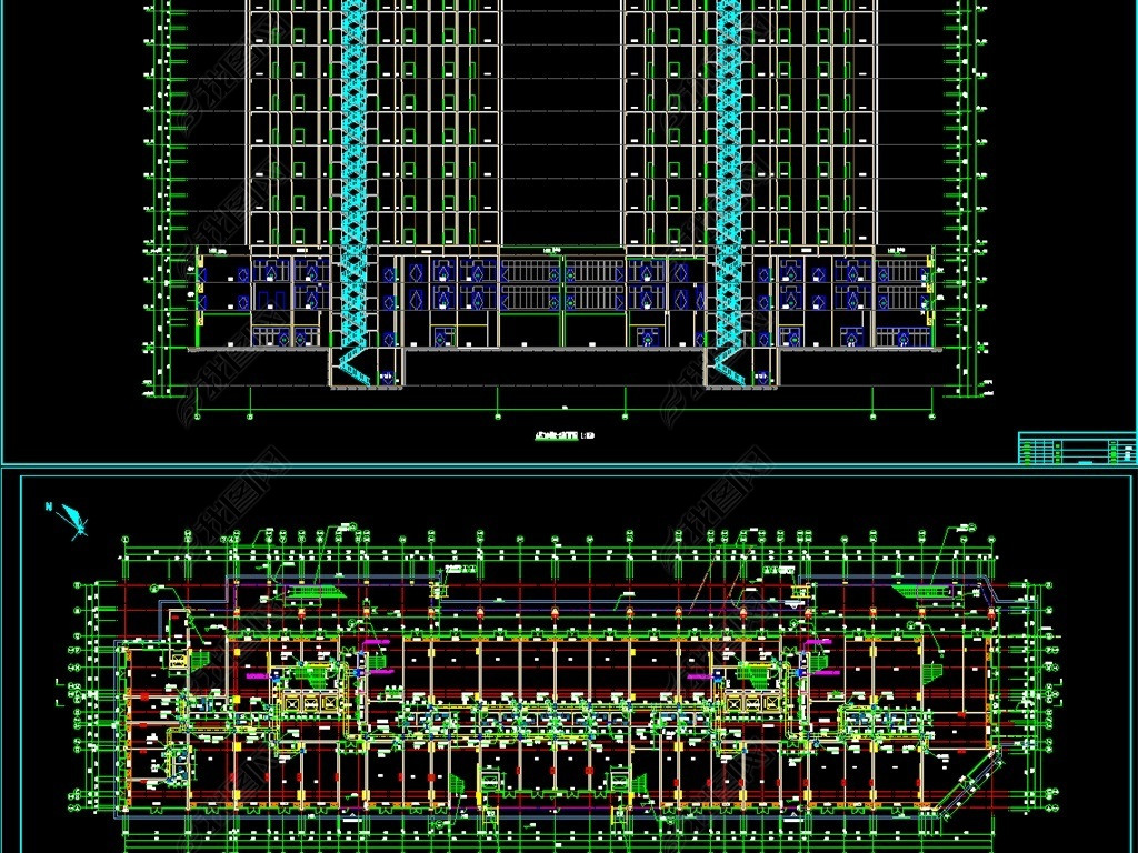 CAD߲㽨ҵ+LOFTԢʩͼ