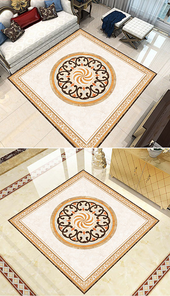 欧式花纹石纹家居地砖拼花